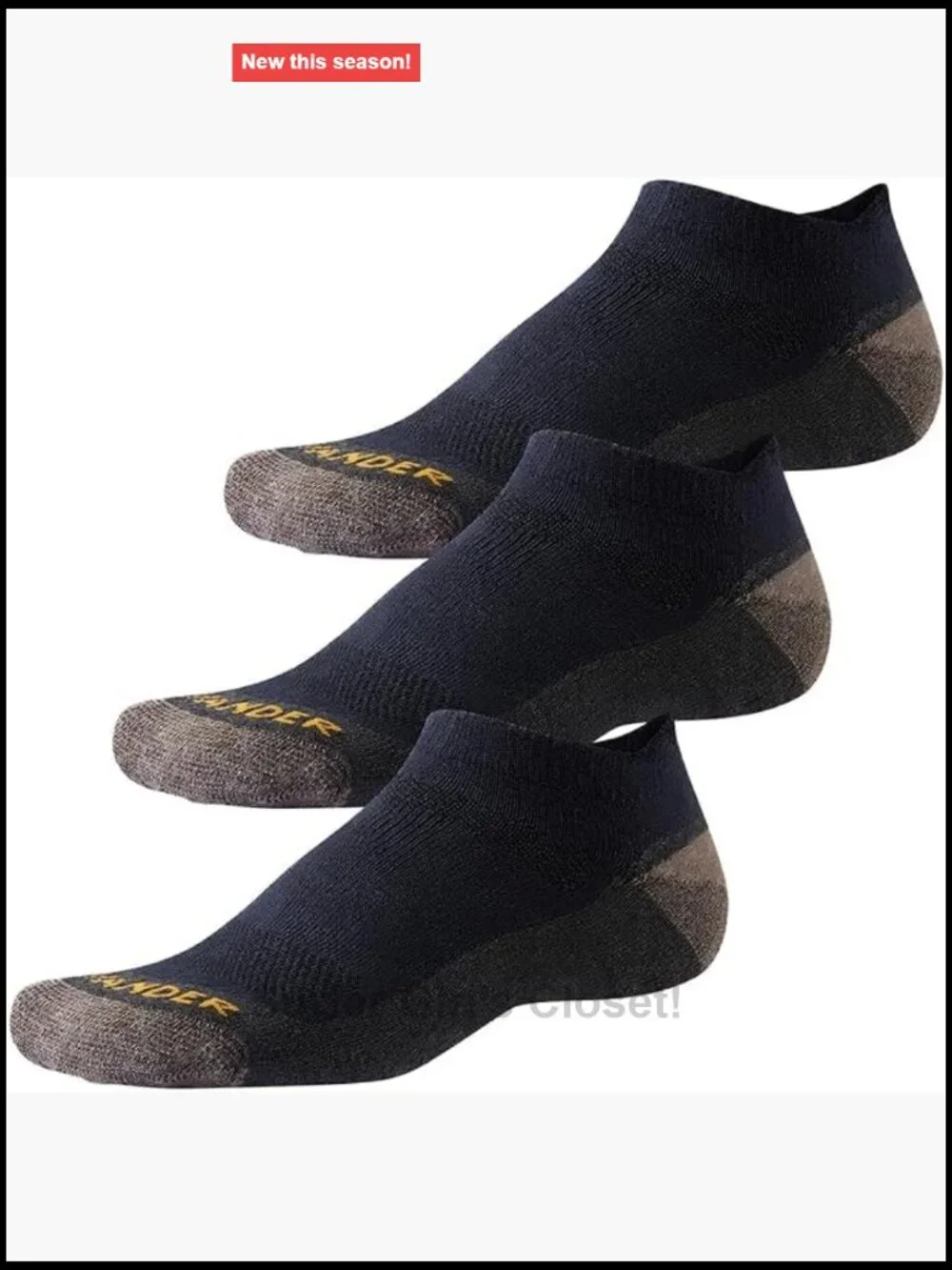 Merino Wool Ankle Running Hiking Socks 3 Pairs Lightweight Cushioned No Show